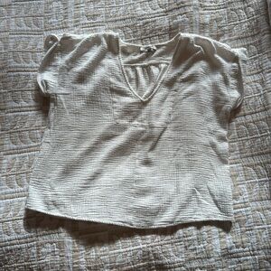 Madewell white double gauze top - L